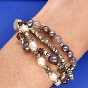 Elegant Multi-Strand Pearl Bracelet